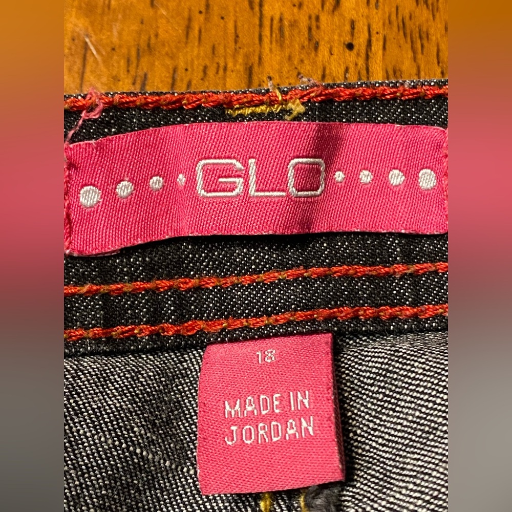 GLO Jeans dark blue Straight Leg Denim Jr Plus 18. - Picture 3 of 12